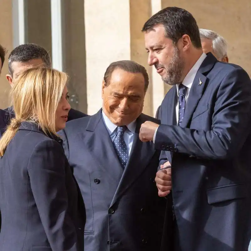 meloni berlusconi salvini al quirinale 