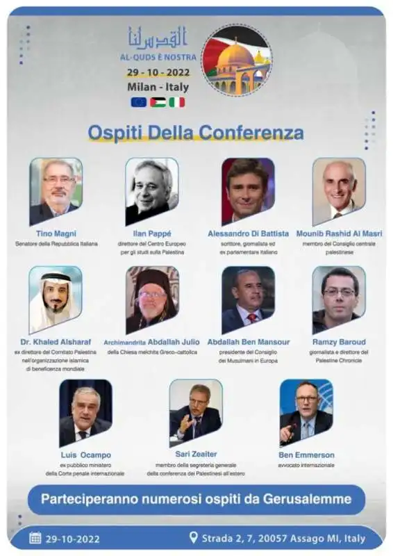 OSPITI CONFERENZA AL-QUDS E' NOSTRA 