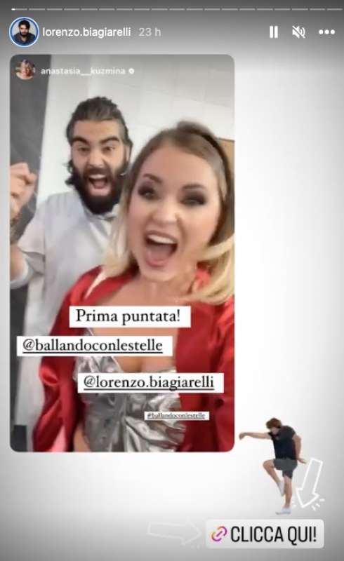 stories di lorenzo biagiarelli dopo la prima puntata di ballando con le stelle 1