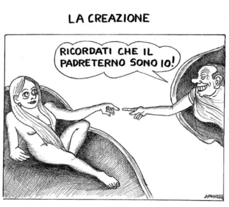 VIGNETTA GIANNELLI - GIORGIA MELONI E SILVIO BERLUSCONI