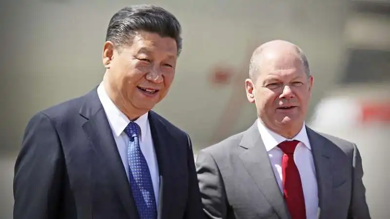 XI JINPING OLAF SCHOLZ 