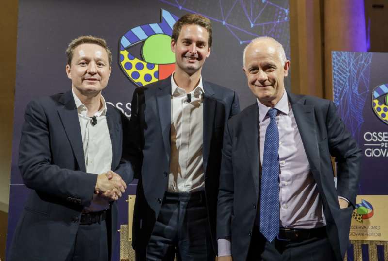 andrea ceccherini evan spiegel luciano fontana osservatorio permanente giovani editori 2