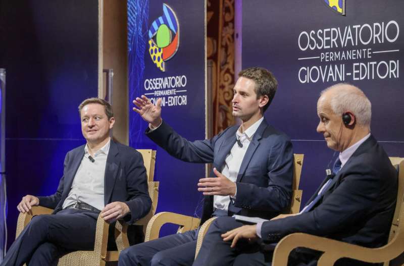 andrea ceccherini evan spiegel luciano fontana osservatorio permanente giovani editori