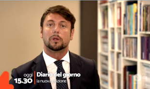 andrea giambruno promo della nuova edizione di TG4 DIARIO DEL GIORNO