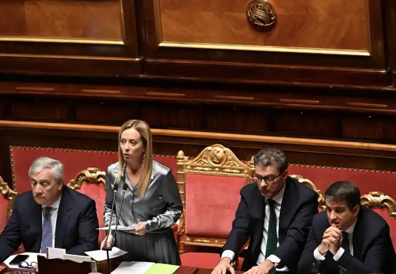 antonio tajani   giorgia meloni   giancarlo giorgetti   raffaele fitto 