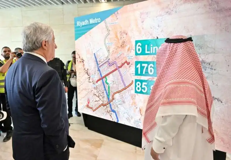  antonio tajani   visita ai cantieri della nuova metro di riad  2