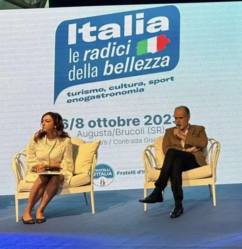 AUGUSTA MONTARULI GIAMPAOLO ROSSI  - EVENTO FRATELLI D ITALIA 