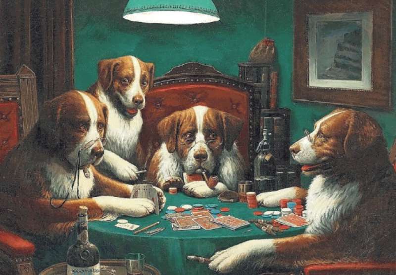 CANI CHE GIOCANO A POKER