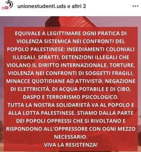 COLLETIVI DI STUDENTI CONTRO ISRAELE