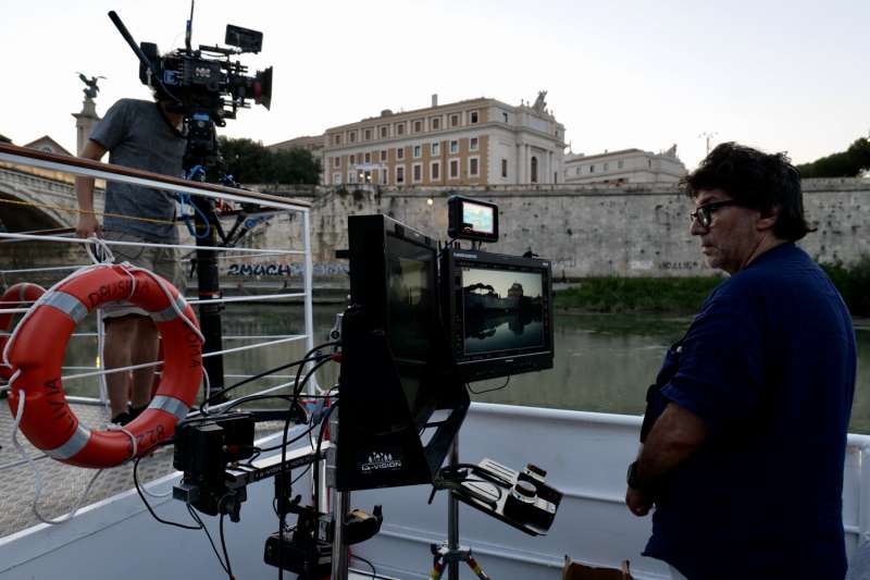 daniele cipri sul set di roma santa e dannata. 1