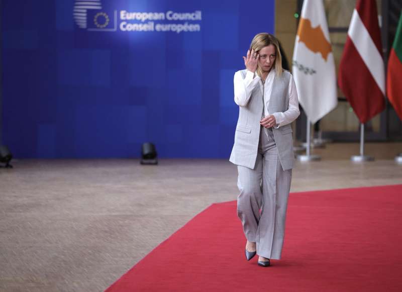 GIORGIA MELONI AL CONSIGLIO EUROPEO