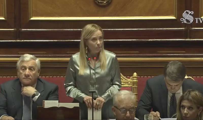 GIORGIA MELONI AL SENATO