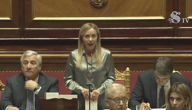 GIORGIA MELONI AL SENATO