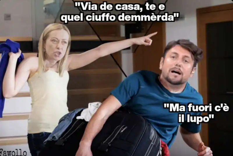 GIORGIA MELONI ANDREA GIAMBRUNO - MEME BY FAWOLLO 