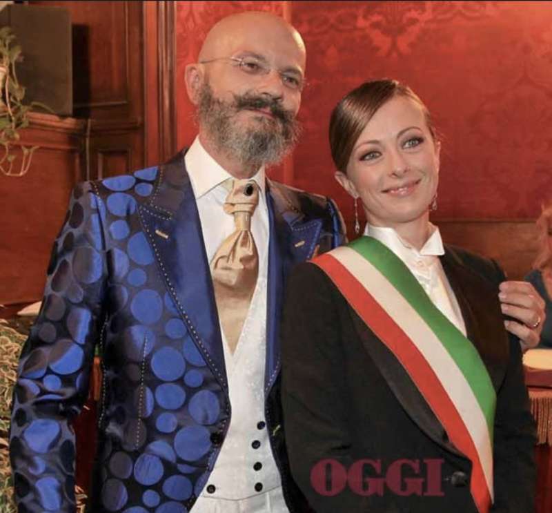 giorgia meloni celebra il matrimonio di oscar giannino con margherita brindisi