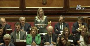 giorgia meloni parla al senato