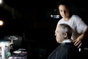 giorgio assumma sul set di roma santa e dannata