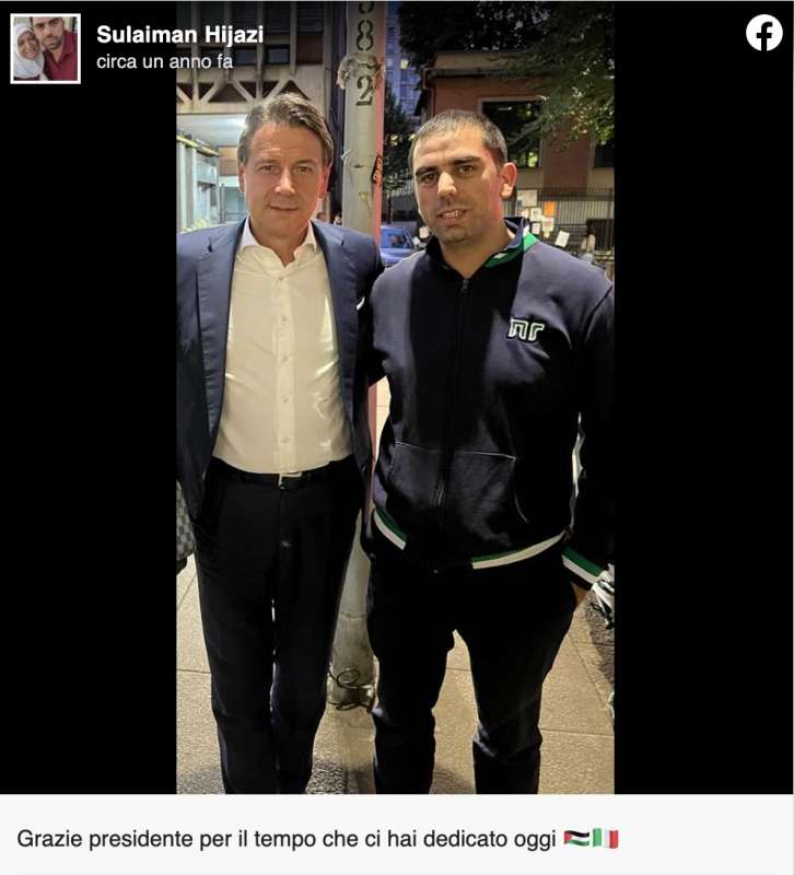 GIUSEPPE CONTE CON SULAIMAN HIJAZI