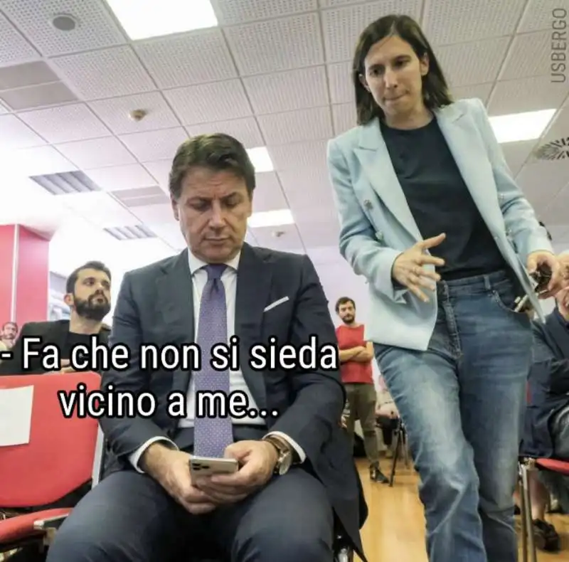 GIUSEPPE CONTE ELLY SCHLEIN - MEME BY USBERGO