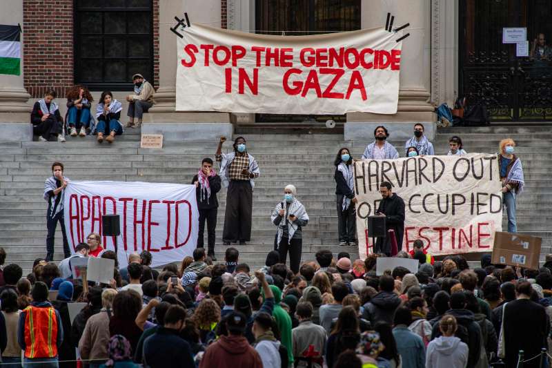 harvard - manifestazione pro palestina