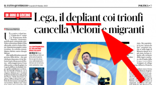 Il Fatto Quotidiano, depliant senza accento