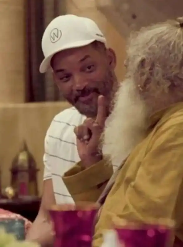 il mistico indiano sadhguru con will smith