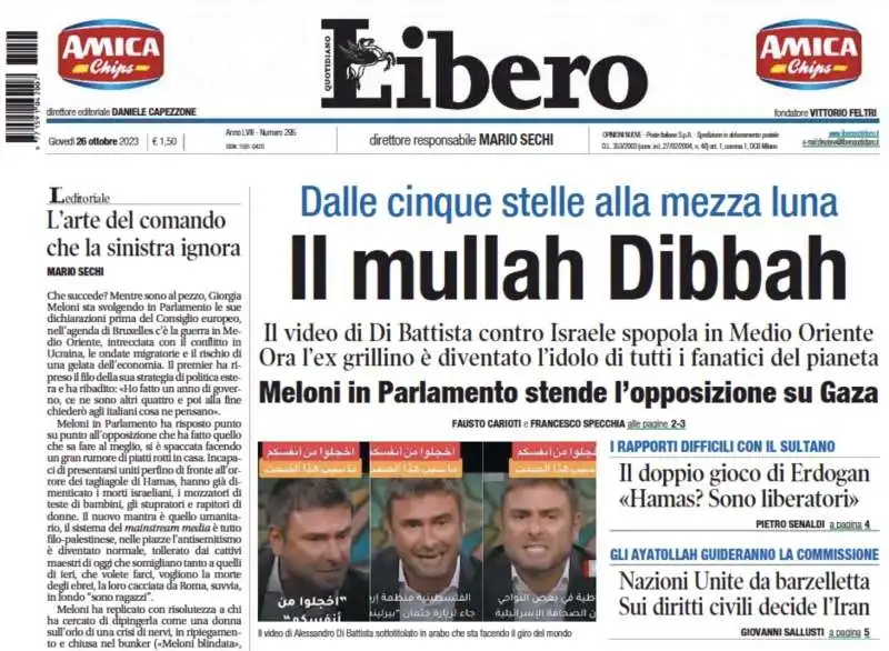 IL MULLAH DIBBAH - TITOLO DI LIBERO - 26 OTTOBRE 2023