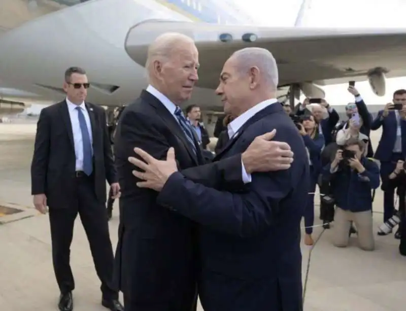 joe biden bibi netanyahu in israele