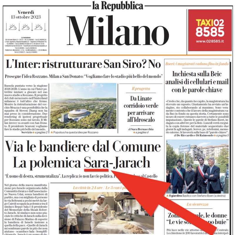 la repubblica, sala diventa sara