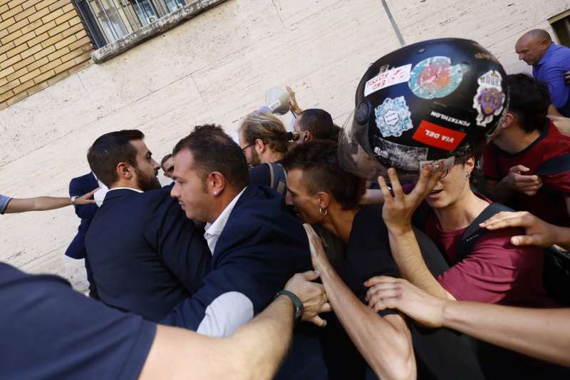 manifestazione degli studenti pro palestina a la sapienza 6