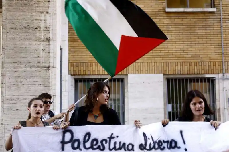 manifestazione degli studenti pro palestina a la sapienza   8