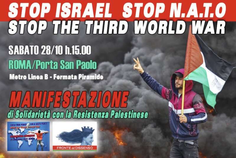 MANIFESTAZIONE FILO PALESTINESE A ROMA