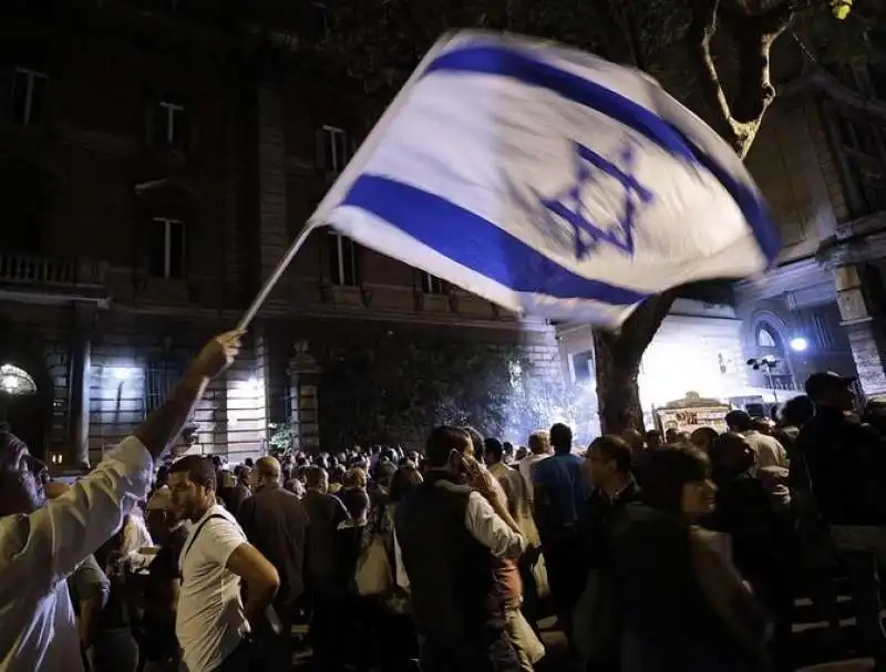 manifestazione per israele a roma