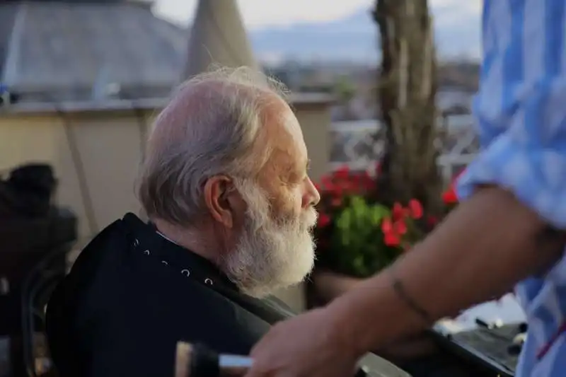 marco giusti sul set di roma santa e dannata 