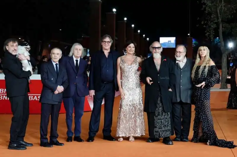 massimo ceccherini, giorgio assumma, enrico vanzina, carmelo di ianni, vladimir luxuria, roberto d'agostino, marco giusti and vera gemma   red carpet di roma santa e dannata