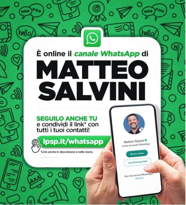 matteo salvini - canale whatsapp