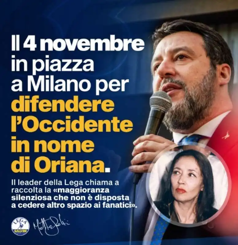 matteo salvini   oriana fallaci   4 novembre 