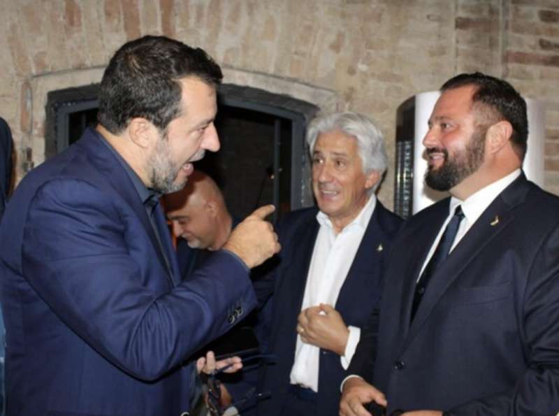 matteo salvini sandro parcaroli mirco carloni