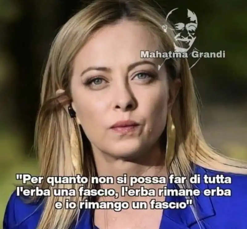 MEME SUL POST DI ADDIO DI GIORGIA MELONI A  GIAMBRUNO