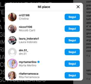 myrta merlino e il like al commento che critica barbara d'urs