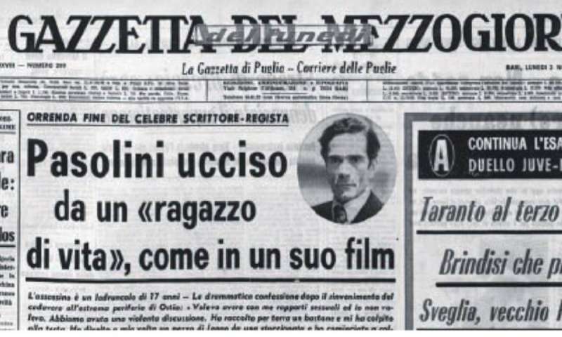 omicidio pasolini gazzetta del mezzogiorno