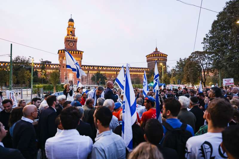 presidio pro israele a milano 3