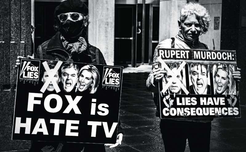 PROTESTE CONTRO FOX NEWS A NEW YORK - 2023