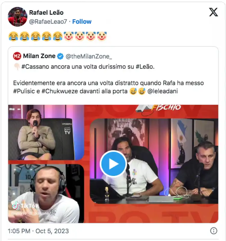 rafa leao tweet