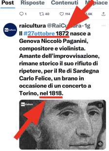 rai cultura, paganini concertista prima di nascere