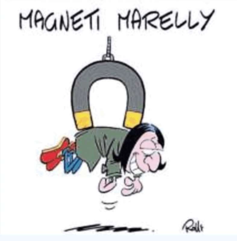 MAGNETI MARELLY - VIGNETTA BY ROLLI PER IL GIORNALONE - LA STAMPA