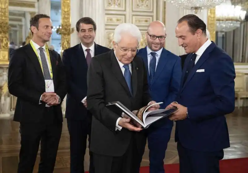 sergio mattarella con fedriga, fitto, fontana e cirio 