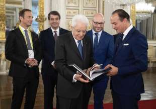 sergio mattarella con fedriga, fitto, fontana e cirio