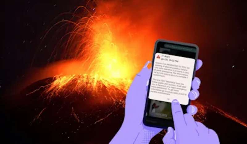 truffa finto messaggio di allarme eruzione vulcano 4