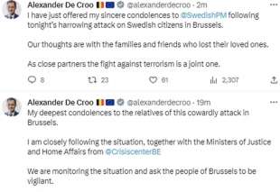 tweet del primo ministro belga de croo dopo l attentato a bruxelles